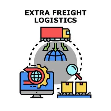 Extra freight logistics global trade network concept Stock Illustration
