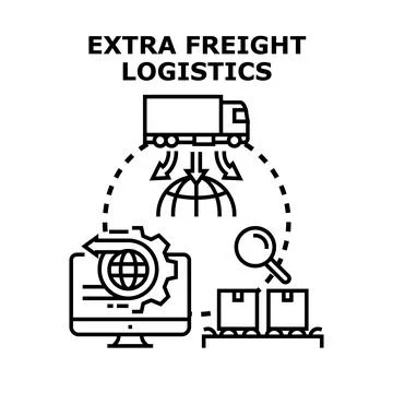Extra freight logistics global trade network concept Stock Illustration