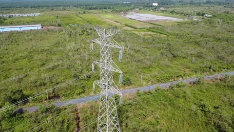 Extra High Voltage Electric Transmission Tower, SUTET Network Support Tower.. Stock Footage 330730480