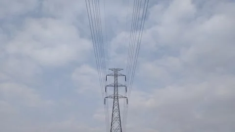 Extra High Voltage Transmission Line Stock Footage 314627799