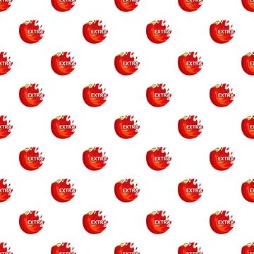 Extra hot chili pepper flame spicy pattern Stock Illustration