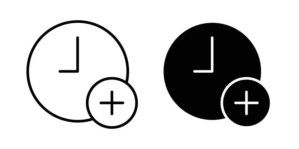 Extra hours icon graphic design. web icons vectors Stock Illustration