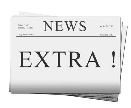 Extra issue of newspapers Illustrazione stock