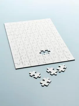 Extra jigsaw pieces 스톡 사진