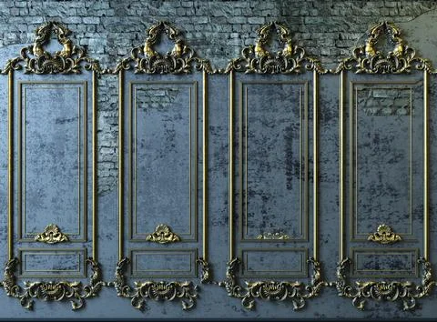 Extra large background arch abandoned cabinet wall Stock Illustration