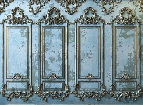 Extra large background arch abandoned cabinet wall Stock Illustration