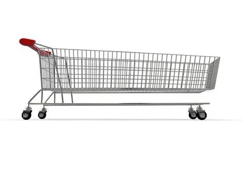 Extra large shopping trolley Illustrazione stock