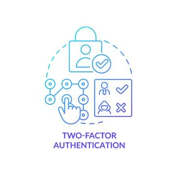 Extra layer security blue gradient concept icon Stock Illustration
