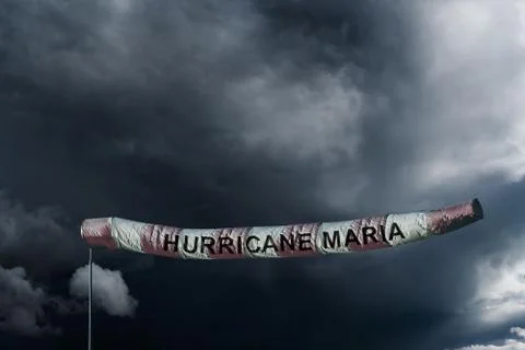 Extra long Hurricane Maria Wind Sock Foto stock