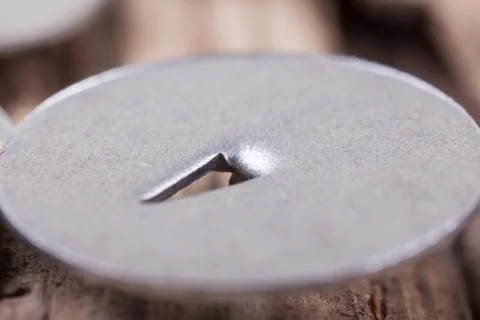 Extra macro image hat metal pushpin Foto stock