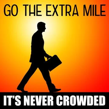 Extra mile Stock Illustration