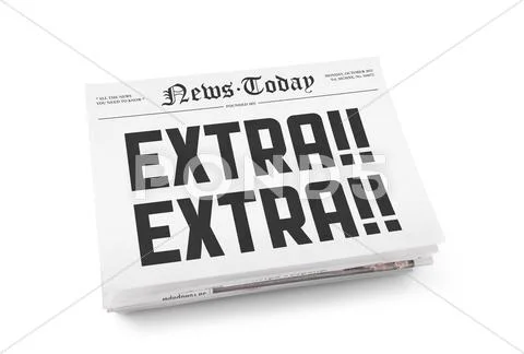 Extra news today Stock Photos