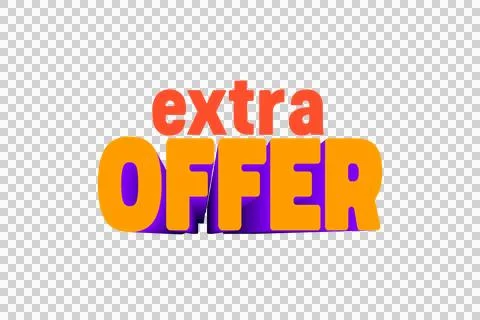 Extra offer vector design isolated transparent background Illustrazione stock