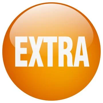 Extra orange round gel isolated push button Illustrazione stock