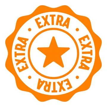 Extra seal badge. extra label sticker. Vector sign イラスト素材