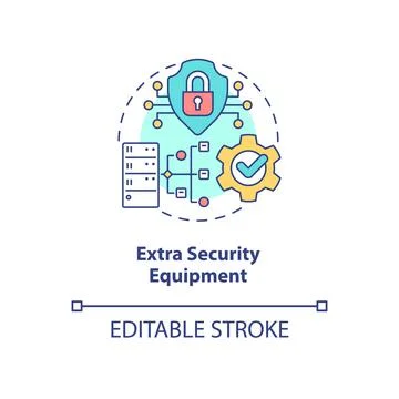Extra security equipment concept icon Illustrazione stock