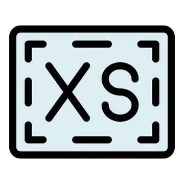 Extra small parcel box with xs symbol express delivery shipping Stock Illustration