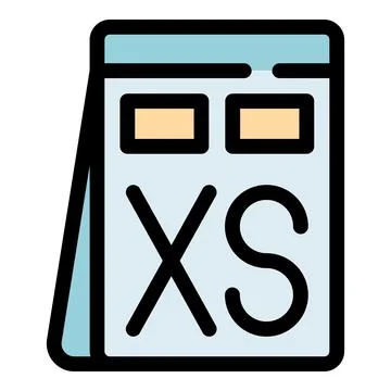 Extra small parcel with xs symbol representing its size Stock Illustration