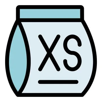 Extra small size clothes label icon showing tiny garment or clothing Stock Illustration