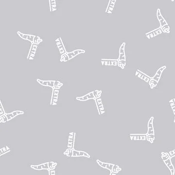 Extra spice pepper line vector seamless pattern 스톡 일러스트