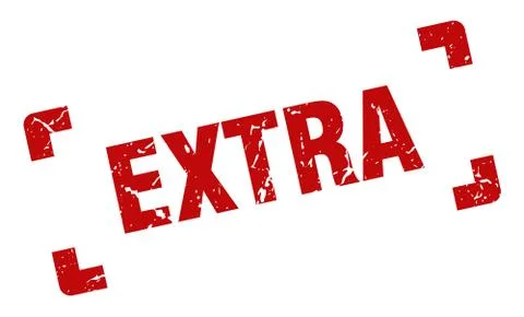 Extra stamp. extra square grunge sign. extra Illustrazione stock