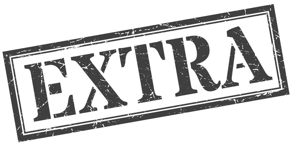 Extra stamp. extra square grunge sign. extra Stock Illustration