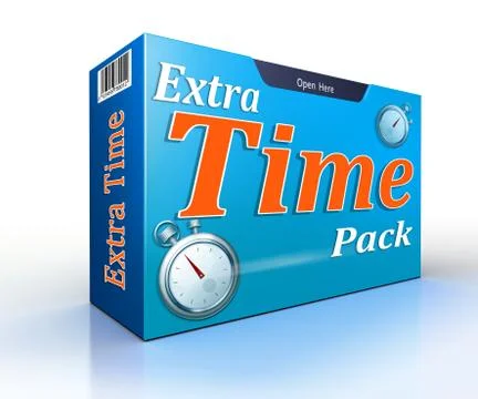 Extra time pack conceptual offer pack Illustrazione stock