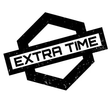 Extra Time rubber stamp Stock-Illustration