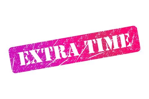 Extra time stamp symbol, label sticker sign button, text banner vector illust 스톡 일러스트