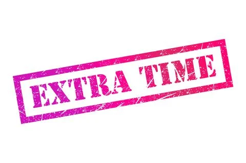 Extra time stamp symbol, label sticker sign button, text banner vector illust イラスト素材