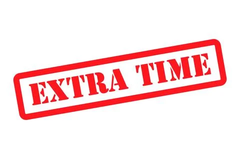 Extra time stamp symbol, label sticker sign button, text banner vector illust イラスト素材