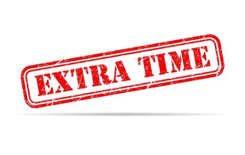 Extra time stamp symbol shadow, label sticker sign button, text banner vector 스톡 일러스트