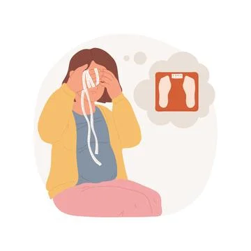 Extra weight isolated cartoon vector illustration. Stock Illustration