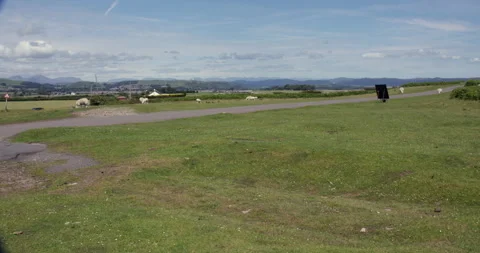 Extra wide shot of Birkrigg Common looking north Stock Footage 327846781
