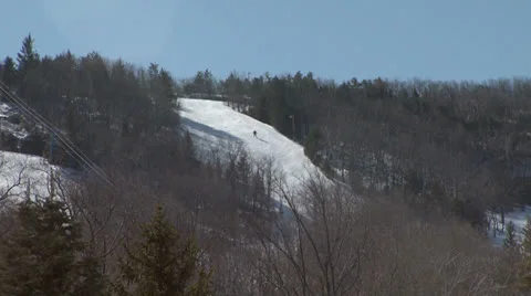 Extra Wide Shot of Snowboarders - 2 Clips in One Stock Footage 26068018