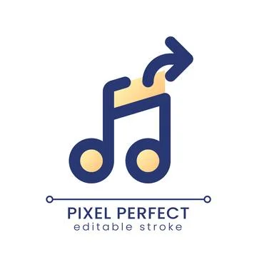 Extract audio pixel perfect gradient fill ui icon 스톡 일러스트