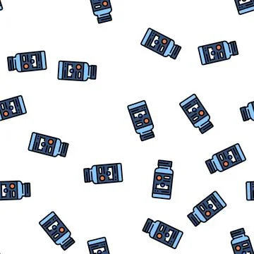 Extract blueberry vector seamless pattern Stock Illustration