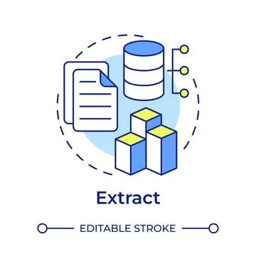 Extract multi color concept icon Stock Illustration