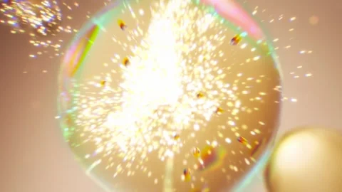 Extracted from golden particles, this DNA molecule essence liquid is highly conc Stock Footage 328500778