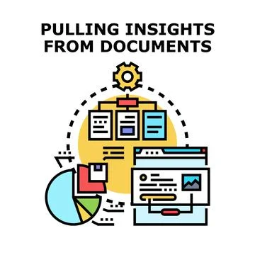Extracting insights from digital documents and data analysis イラスト素材