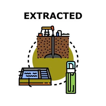 Extracting natural resources and processing liquid ingredients concept Stock Illustration