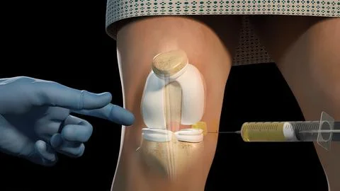 Extraction of bone marrow with a syringe. 스톡 일러스트
