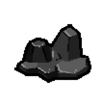 Extraction coal ore pixel art vector illustration Stock Illustration