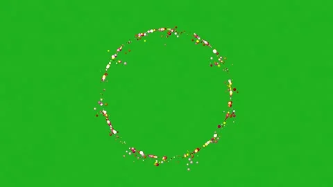 Extraction Of Colorful Spheres Into A Ring Formation On Green Screen Stock Footage 243631368