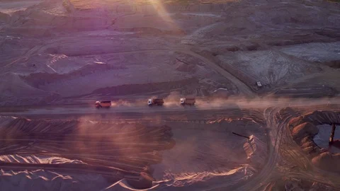 Extraction of construction sand at the quarry. Loading construction sand in Stock Footage 105268459