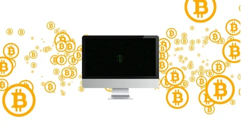 Extraction of cryptocurrency. Mining bitcoin. Video stock 86741006