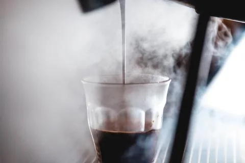 Extraction of an espresso Stock Photos