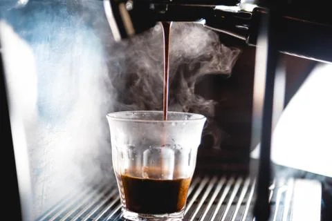 Extraction of an espresso Stock Photos