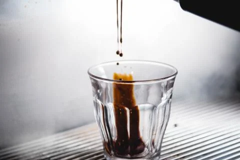 Extraction of an espresso Stock Photos