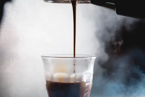 Extraction of an espresso Stock Photos
